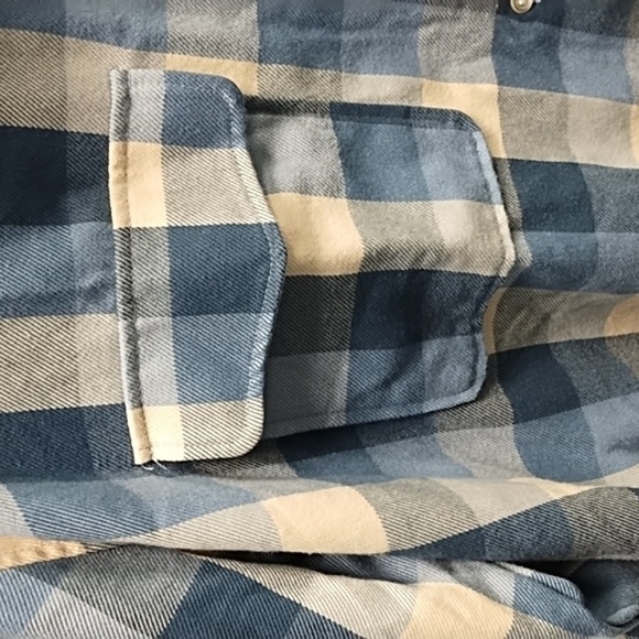 H & M Large blue and white check flannel shirt - Picture 3 of 7